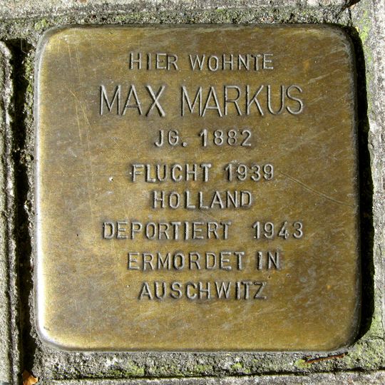 Stolperstein en memoria de Max Markus