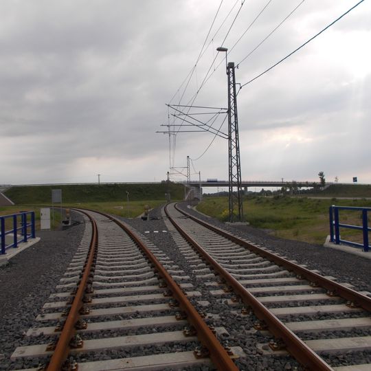 Most silnice II/464 přes železniční oblouk Mošnov - Sedlnice