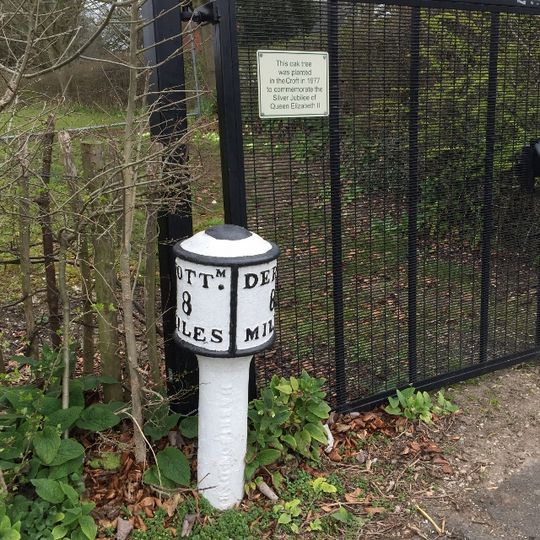 Bobbin Milepost East Of Risley Grammar School
