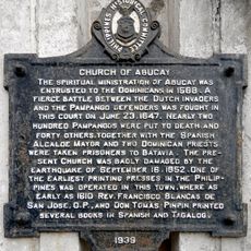 Church of Abucay historical marker