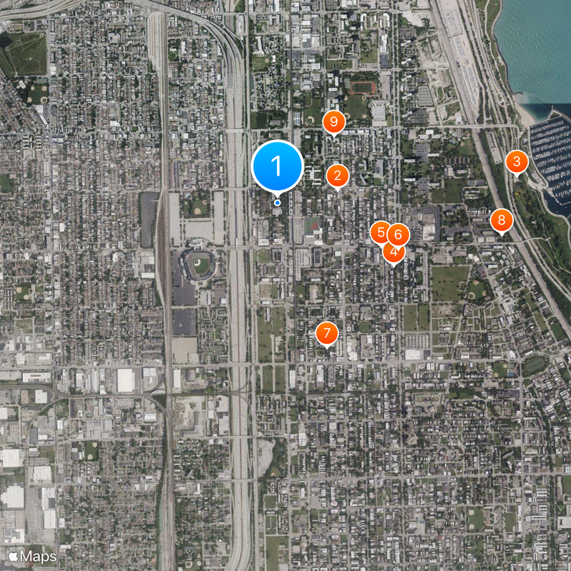 S. R. Crown Hall Mapa