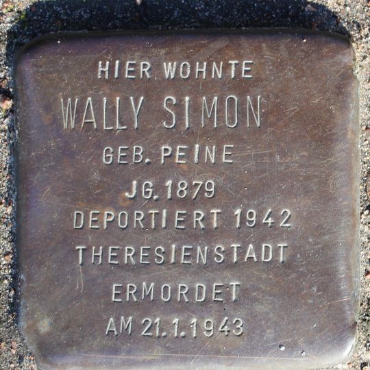 Stolperstein dedicated to Wally Simon