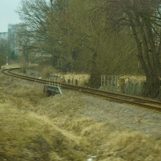 Železniční most přes přítok rybníka Naděje v Blatné