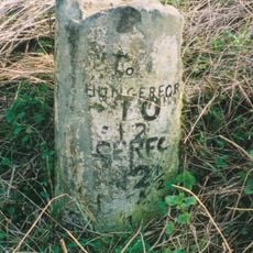 Milestone, Hungerford Road, between M4 bridge and turn for Liddington village