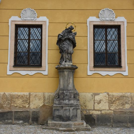 Statue of John of Nepomuk in front of the town hall in Polička