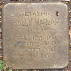 Stolperstein en memoria de Sally Harlam