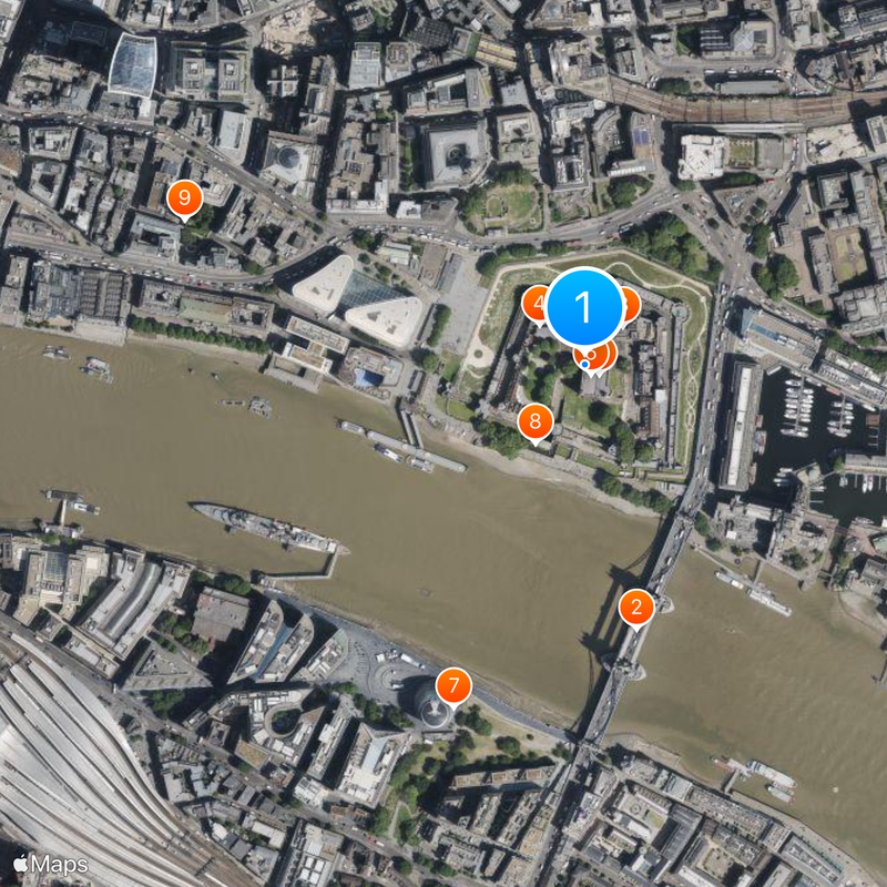 Tower of London Karte