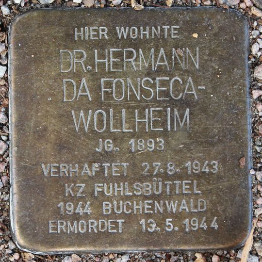 Stolperstein en memoria de Hermann da Fonseca-Wollheim