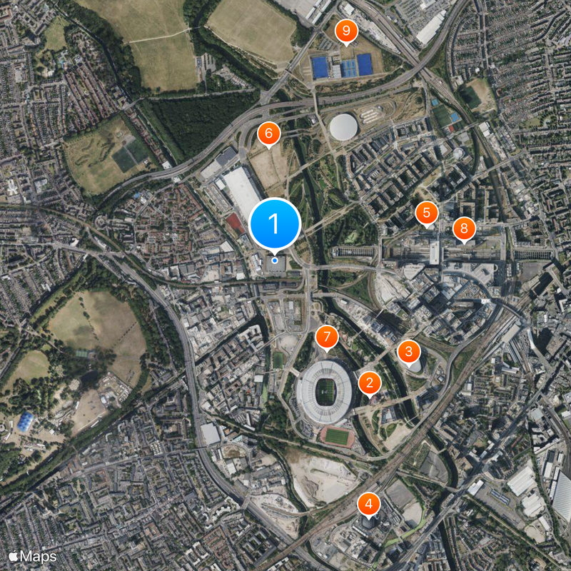 Copper Box Arena Map