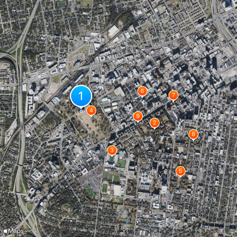 Parthénon de Nashville Carte