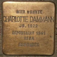 Stolperstein dedicated to Charlotte Dammann