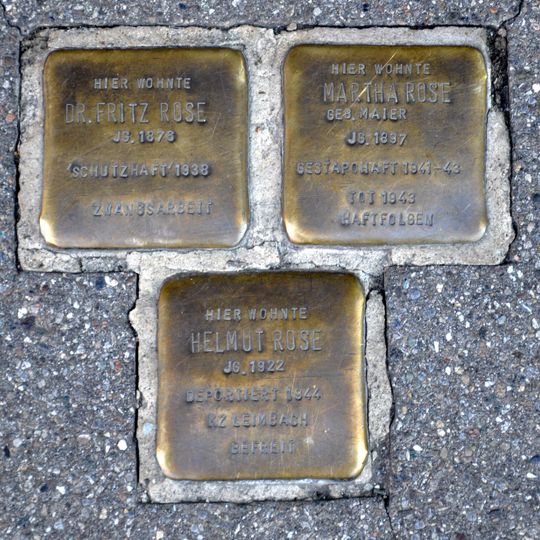 Stolperstein dedicated to Martha Rose