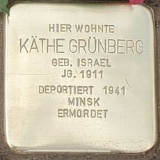 Stolperstein en memoria de Käthe Grünberg