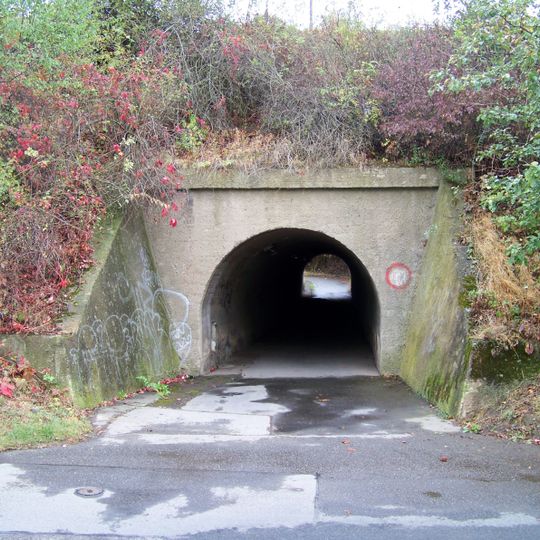 Podchod stezky Průhonická - V korytech pod železničními tratěmi