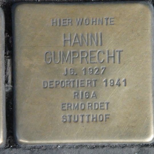 Stolperstein en memoria de Hanni Gumprecht