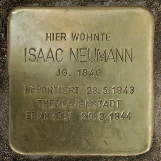 Stolperstein en memoria de Isaac Neumann