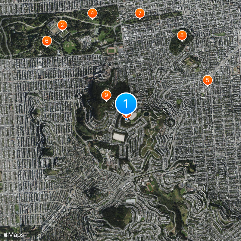 KPIX-TV Map