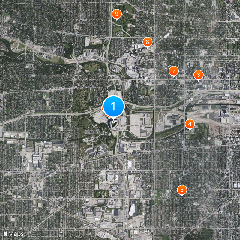 American Family Field Mapa