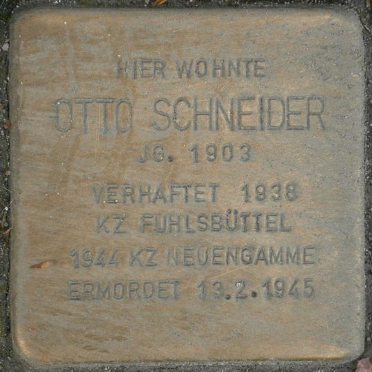 Stolperstein dedicated to Otto Schneider
