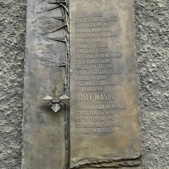 Pamětní deska Josefa Mašína v Praze
