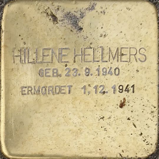 Stolperstein à la mémoire de Hillene Hellmers