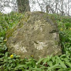 Milestone, Compton Abbas; opp.  Church by Bus Shelter