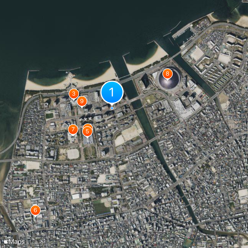 Seaside Momochi Map