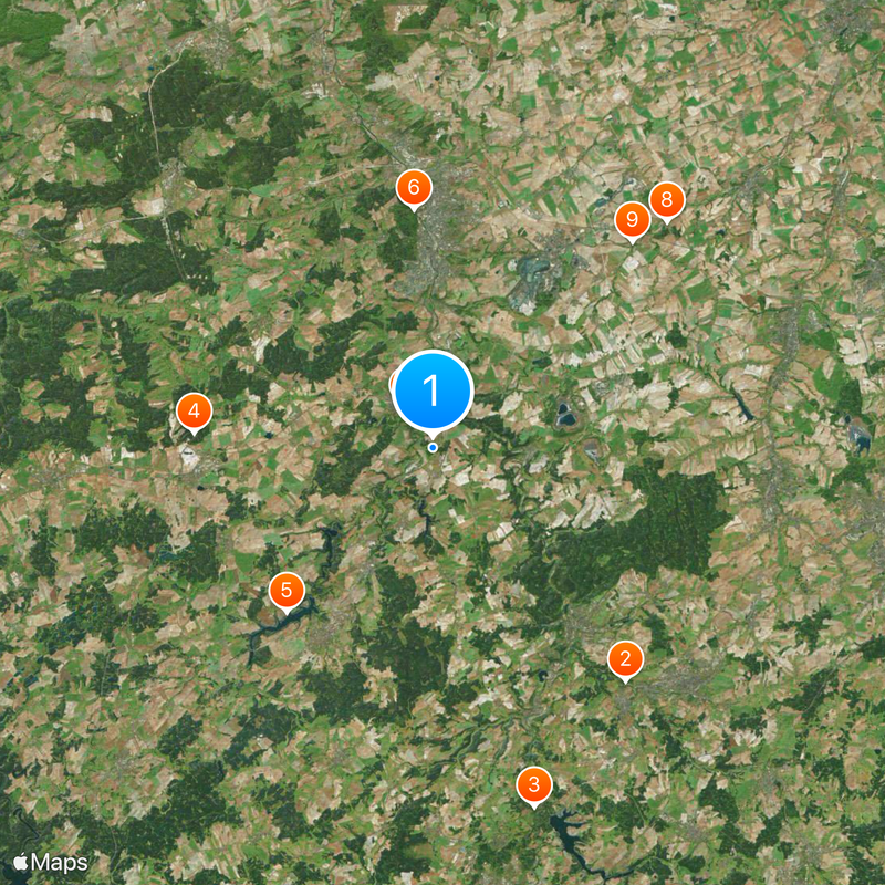 Circondario di Greiz Mappa