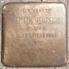 Stolperstein en memoria de Edith Behrend