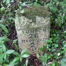 Milestone, Dunstable Road, Whitehill wood, 300m E of M1 jct 9