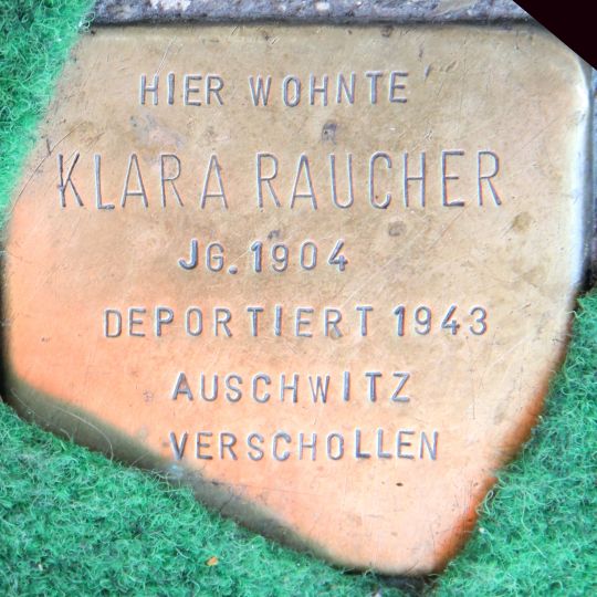 Stolperstein à la mémoire de Klara Raucher