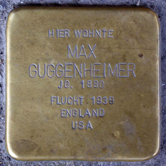 Stolperstein en memoria de Max Guggenheimer
