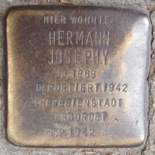 Stolperstein à la mémoire de Hermann Josephy