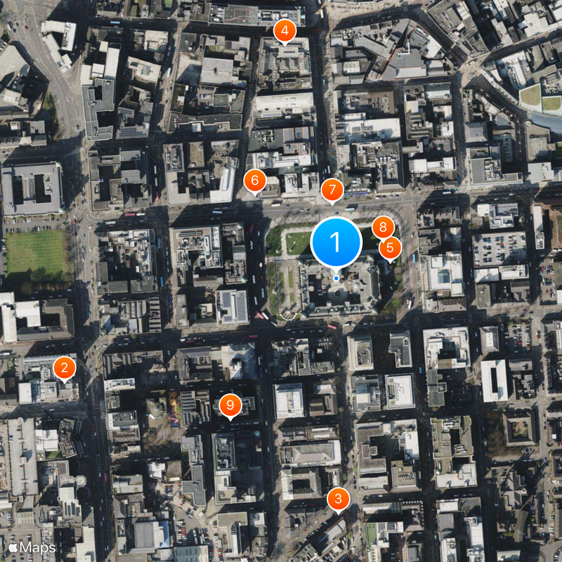 Belfast City Hall Map