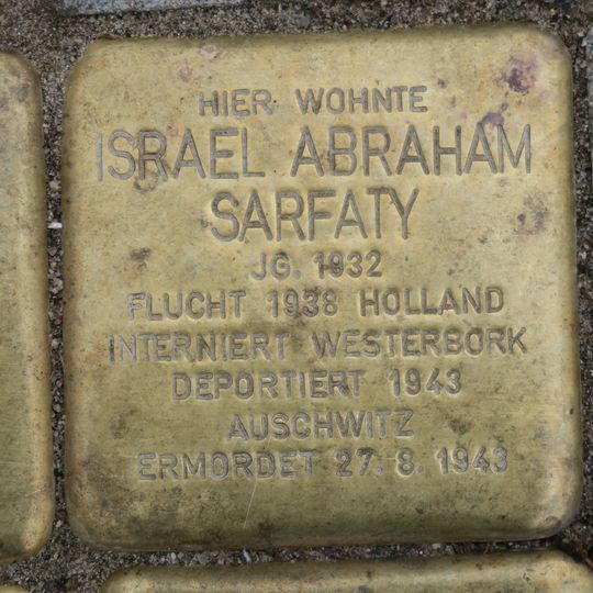 Stolperstein für Israel Abraham Sarfaty