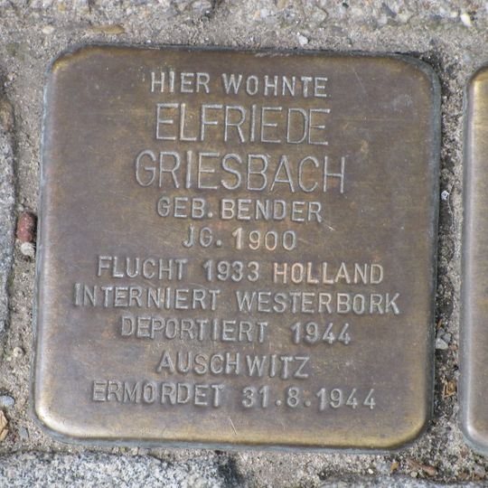 Stolperstein für Elfriede Griesbach