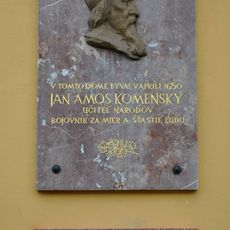 Komenského dom, tabuľa pamätná