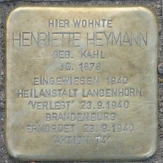 Stolperstein en memoria de Henriette Heymann