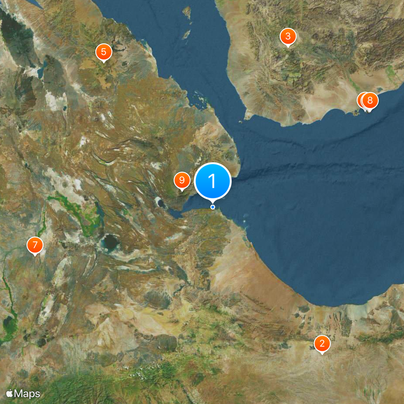 Chinese naval base in Djibouti Mapa