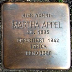 Stolperstein dedicated to Martha Appel