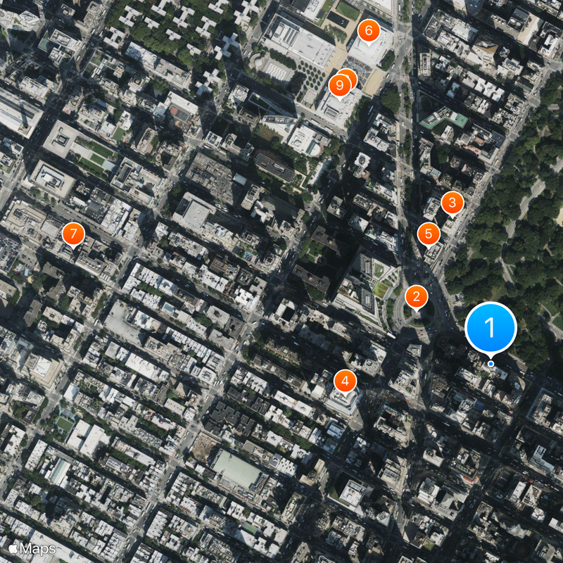 220 Central Park South Mapa