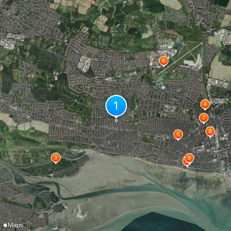 Southend West Map