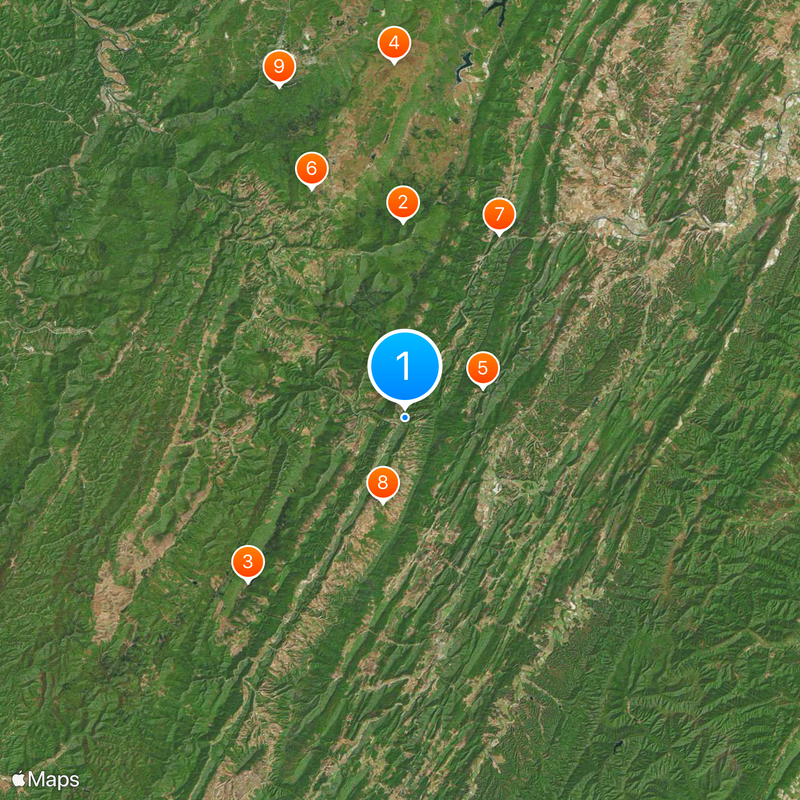 Seneca Rocks Map