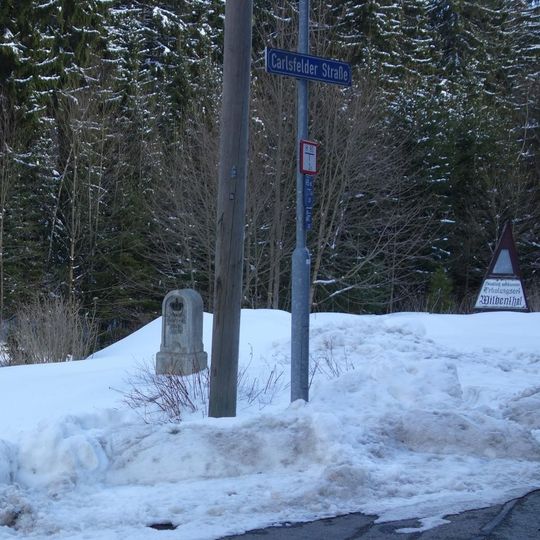 Kgl.-sächs. Postmeilenstein Carlsfelder Straße Wildenthal