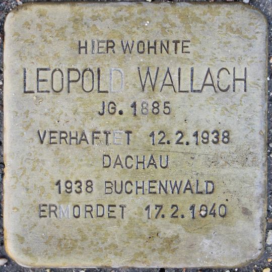 Stolperstein en memoria de Leopold Wallach
