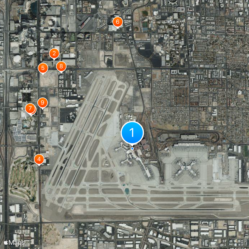 Flughafen Harry Reid International Karte