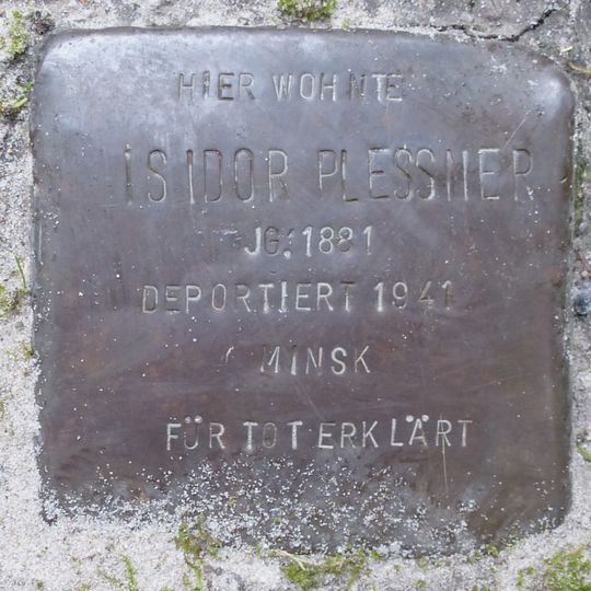 Stolperstein für Isidor Plessner