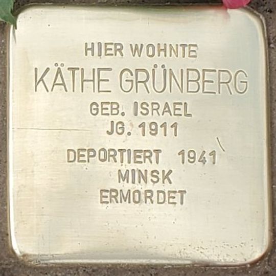 Stolperstein à la mémoire de Käthe Grünberg
