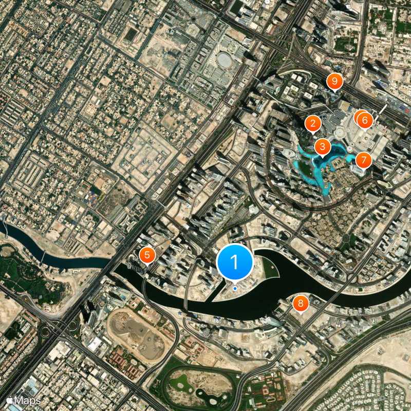 Downtown Dubai Kaart