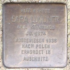 Stolperstein dedicated to Sara Lundner
